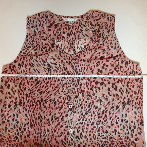CAbi Sheer Leopard Print Tunic - Picture 7 of 9
